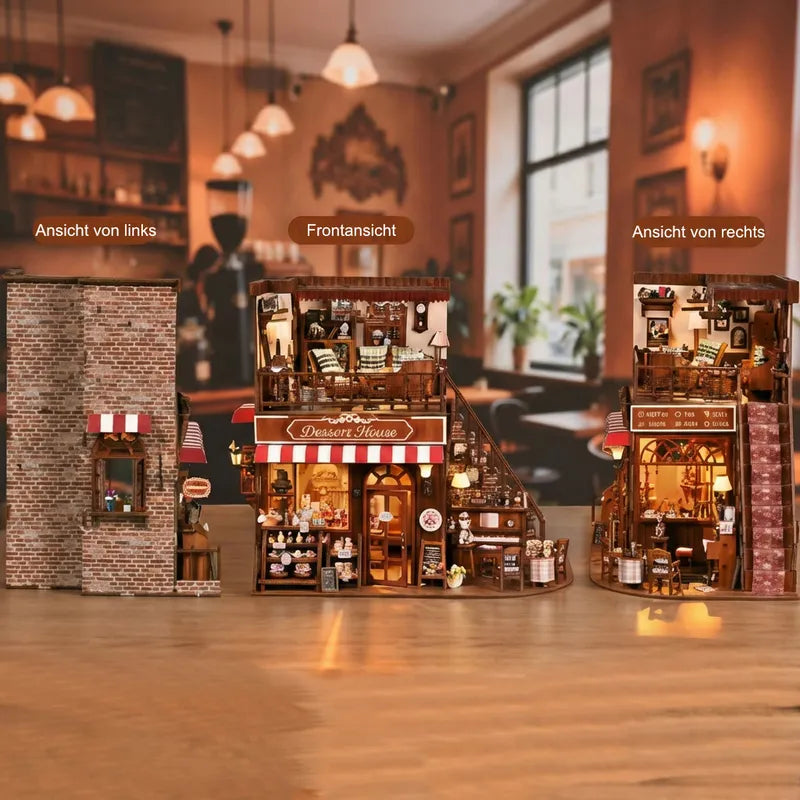 Kit de casa en miniatura Corner Dessert House