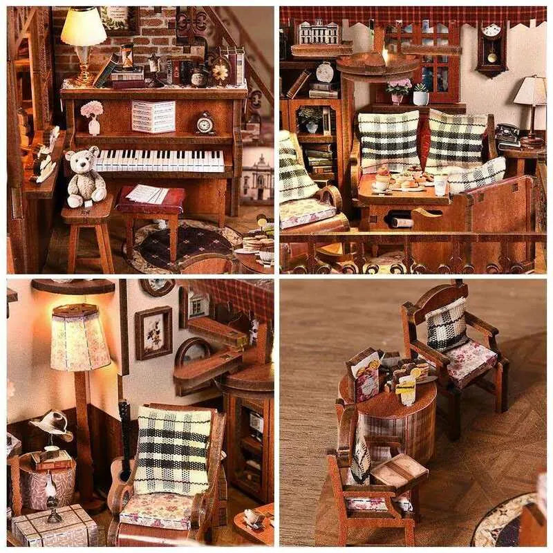 Kit de casa en miniatura Corner Dessert House