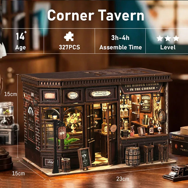 Kit de Casa en Miniatura - Book Nook Corner Tavern