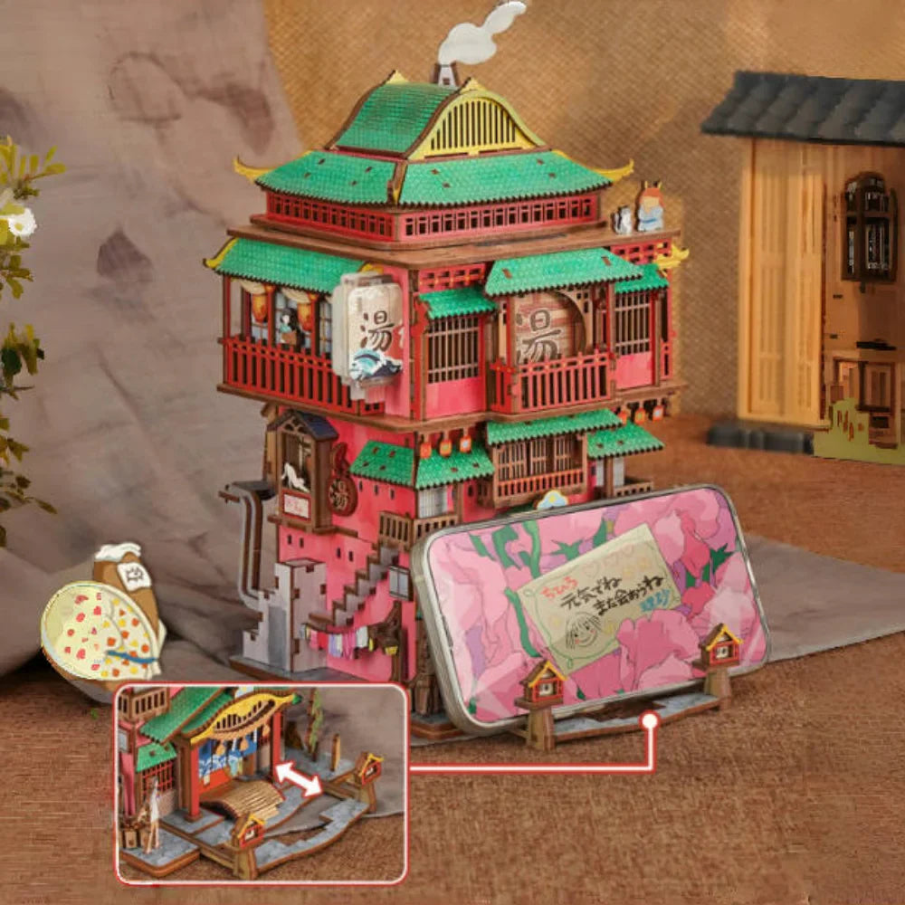 Kit de casa en miniatura Onsen Saga
