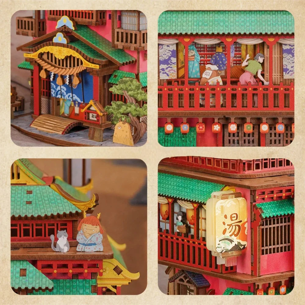 Kit de casa en miniatura Onsen Saga