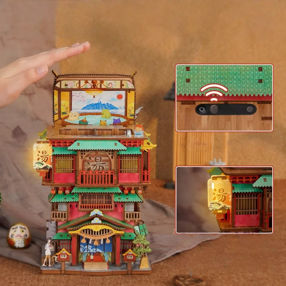 Kit de casa en miniatura Onsen Saga