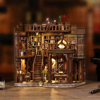Kit de casa en miniatura - Salón de libros soñador