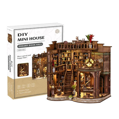 Kit de casa en miniatura - Salón de libros soñador