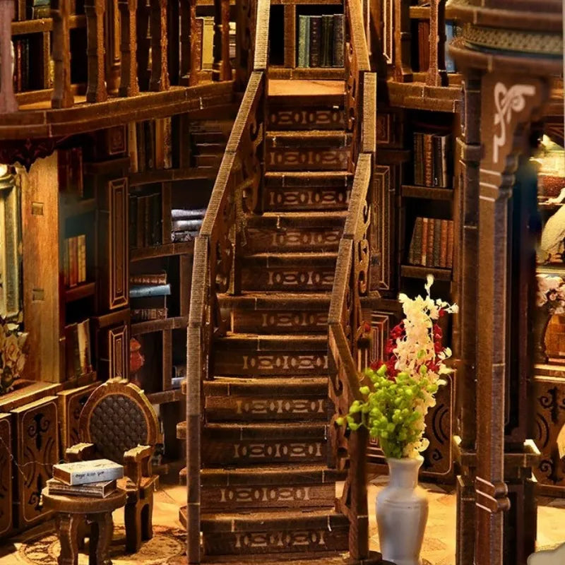 Kit de casa en miniatura - Salón de libros soñador