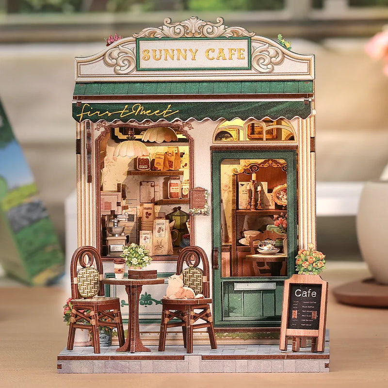 Kit de casa en miniatura Sunny Cafe