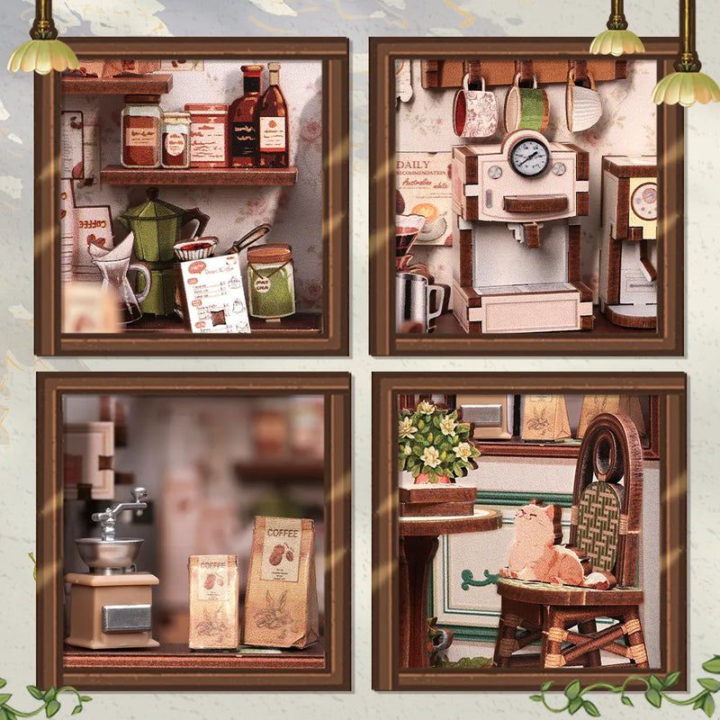Kit de casa en miniatura Sunny Cafe