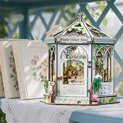 Kit de Casa en Miniatura - Book Nook Windsor Flower House