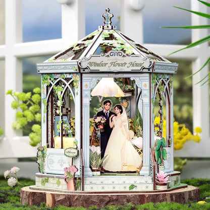 Kit de Casa en Miniatura - Book Nook Windsor Flower House