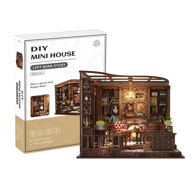Kit de casa en miniatura Left Bank Study