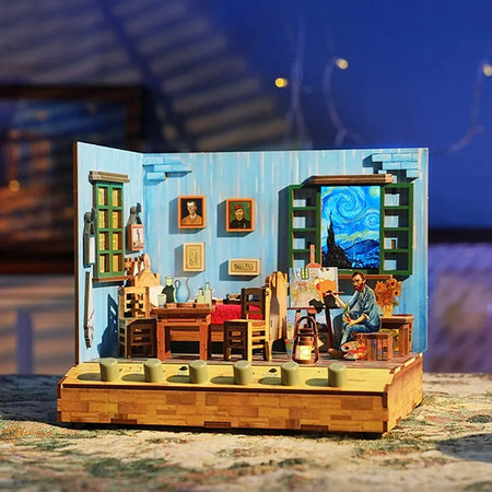 Kit de casa en miniatura del dormitorio de Vincent
