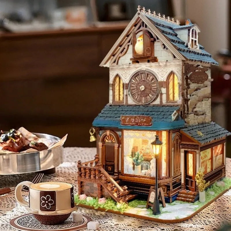 Rompecabezas 3D de madera de la casa del cuckoo