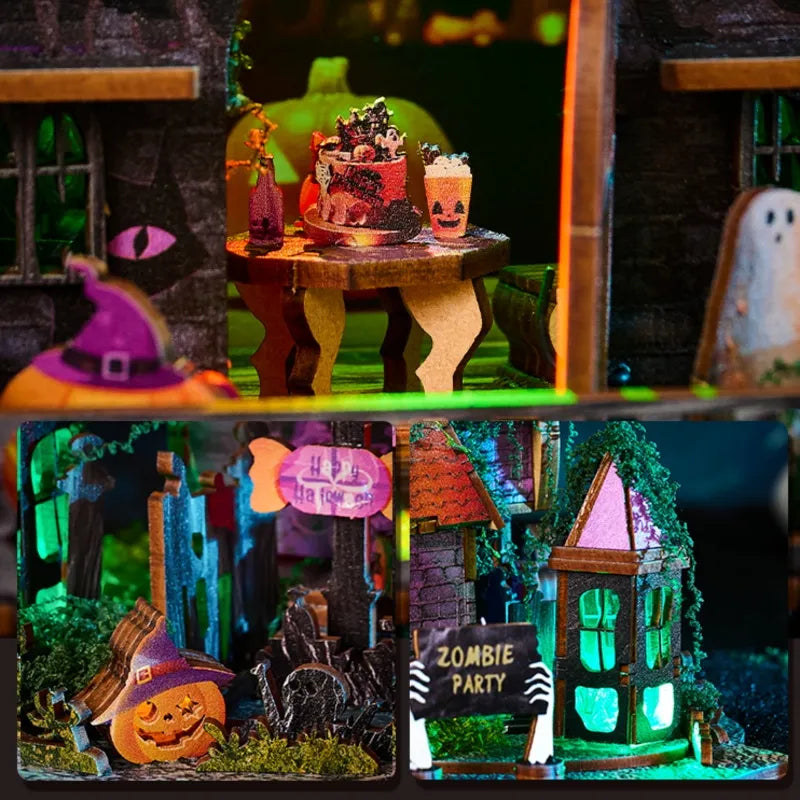 Kit de casa en miniatura para la noche de Halloween