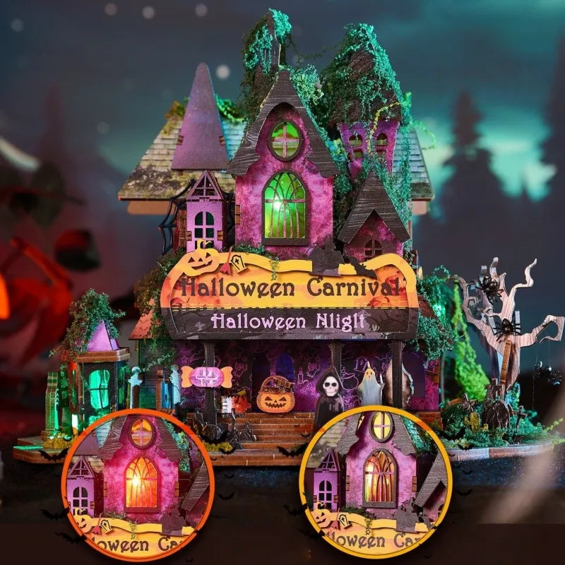 Kit de casa en miniatura para la noche de Halloween