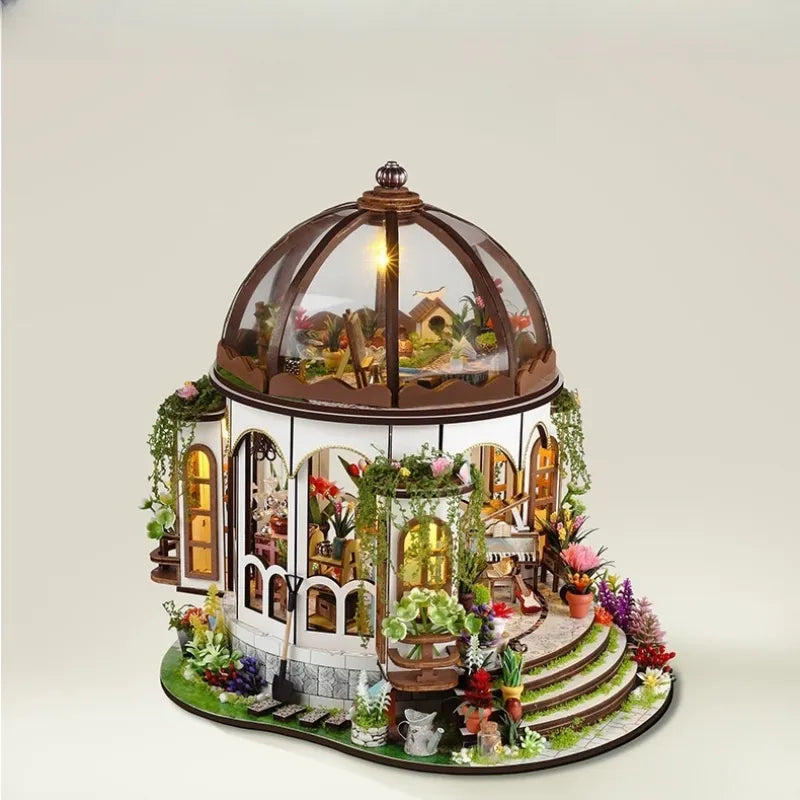 Kit de casa en miniatura de jardín colgante