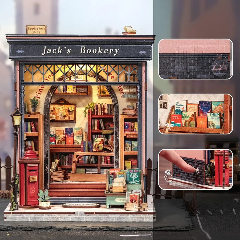 Kit de casa en miniatura Jack's Bookery