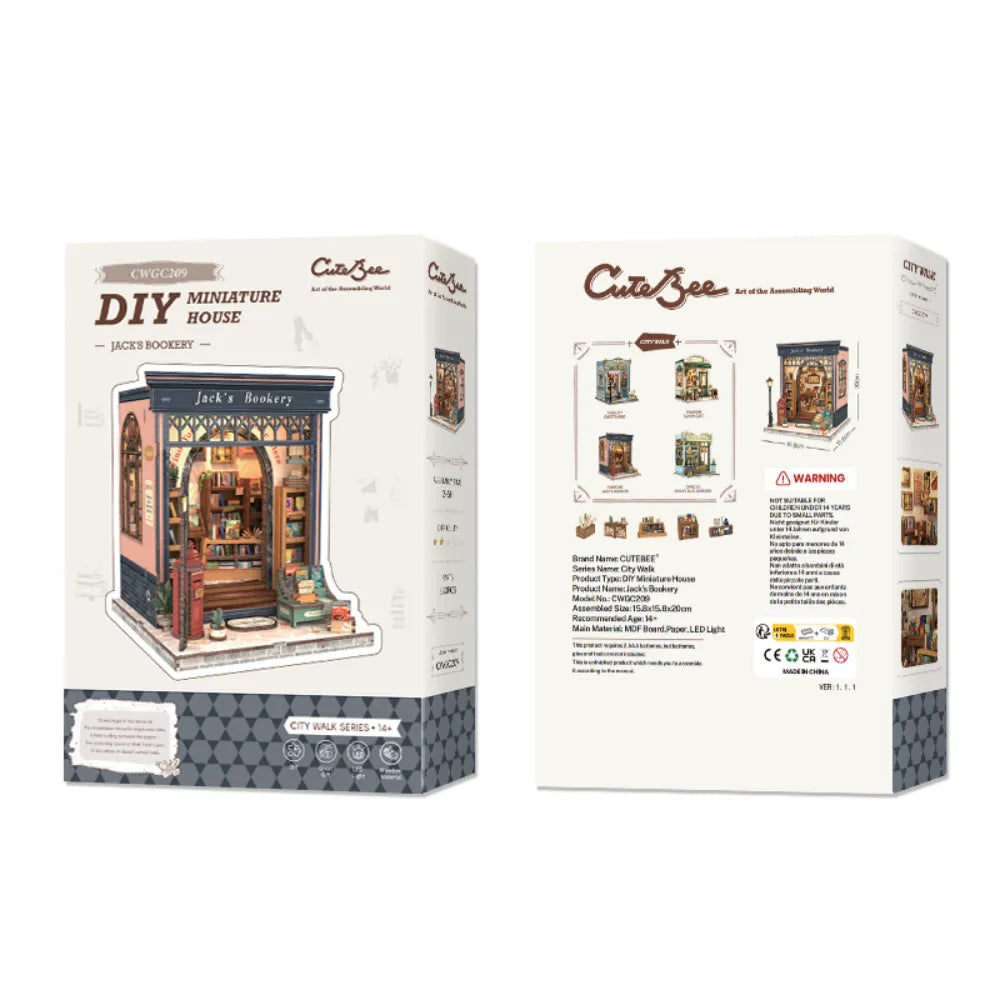Kit de casa en miniatura Jack's Bookery