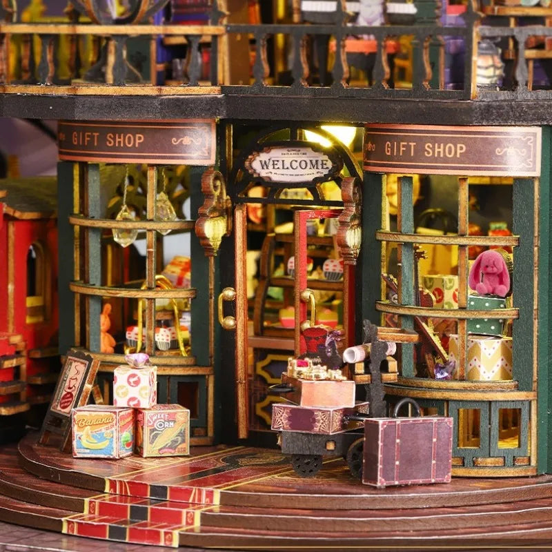 Kit de casa en miniatura Rail Track Secluded City