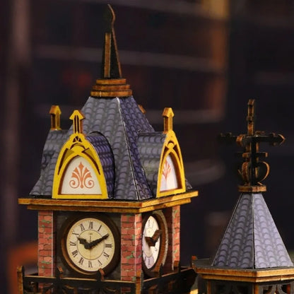 Kit de casa en miniatura - Ciudad aislada junto a la vía férrea