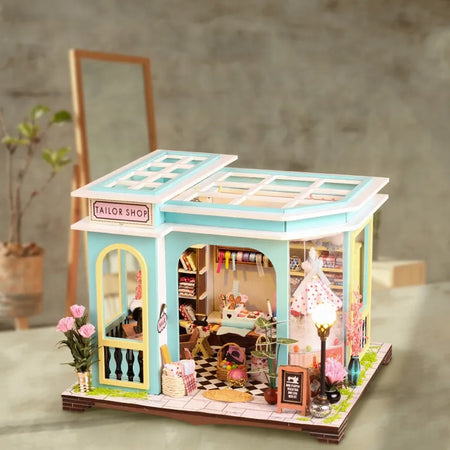 Kit de casa en miniatura de sastrería