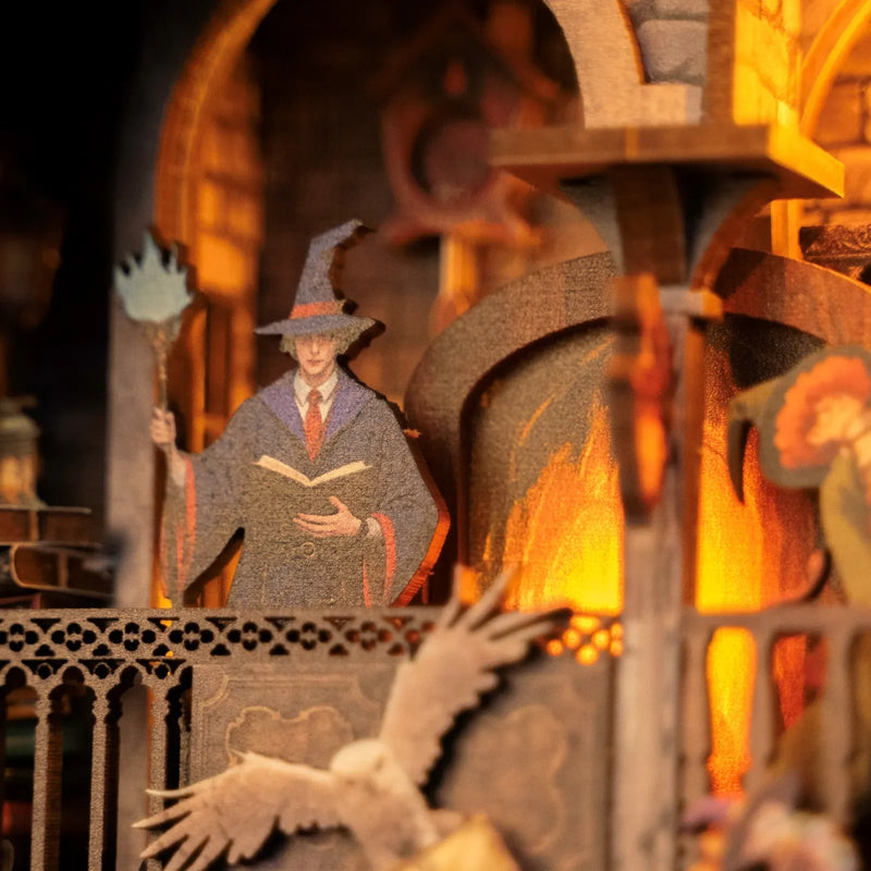 Kit de diorama con marco 3D redondo Magic Library, ronda 3