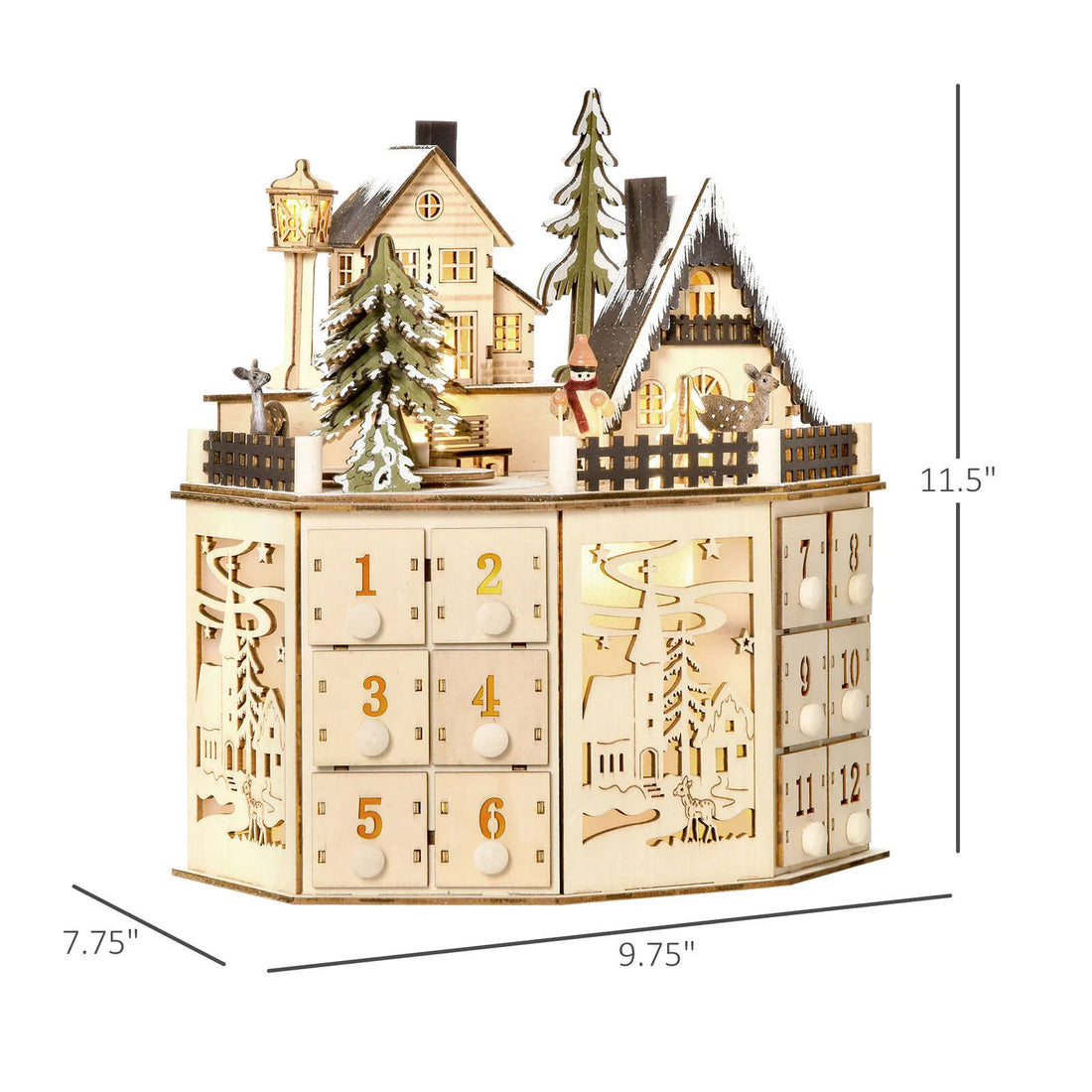 Calendario de Adviento del pueblo navideño