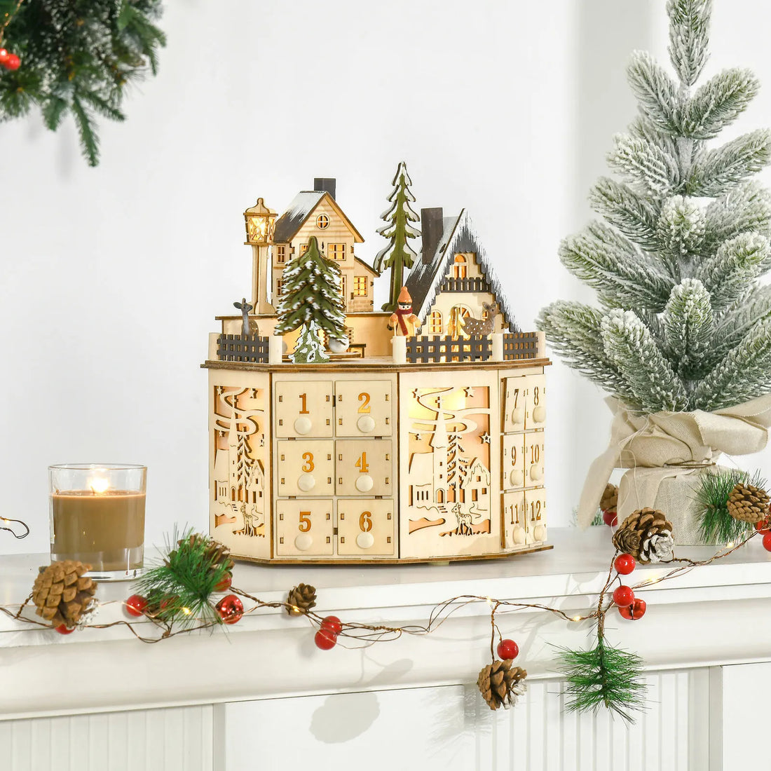 Calendario de Adviento del pueblo navideño