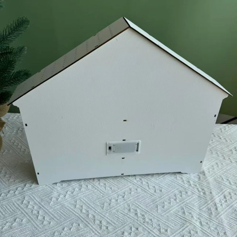 Calendario de Adviento de madera blanco
