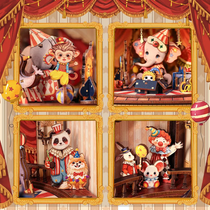 Caja de música de madera Carnaval de Animales